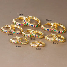 Minimal Crystal Zirconia Huggie Hoop Earrings