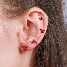 2-Pieces Mini Crystal Stud Earrings Set