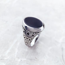 Black Oval Signet Ring