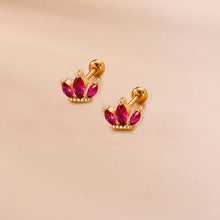 2-Pieces Mini Crystal Stud Earrings Set