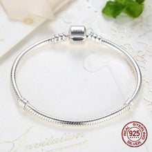 925 Sterling Silver Snake Chain Charm Bracelet