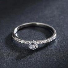 Classic Moissanite Sterling Silver Ring