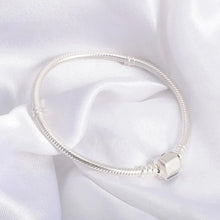 925 Sterling Silver Snake Chain Charm Bracelet