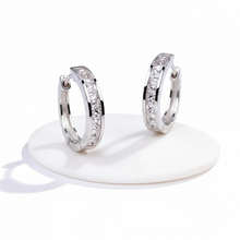 925 Sterling Silver Zircon Circle Earrings
