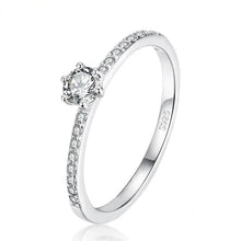 Classic Moissanite Sterling Silver Ring