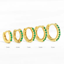 Minimal Crystal Zirconia Huggie Hoop Earrings