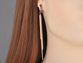 Long Tassel Stainless Steel Earrings