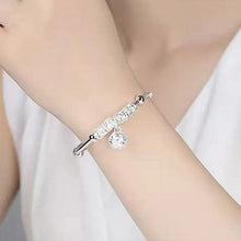 925 Sterling Silver Adjustable Bangle Bracelet