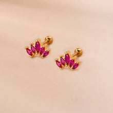 2-Pieces Mini Crystal Stud Earrings Set