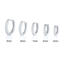 Minimal Crystal Zirconia Huggie Hoop Earrings