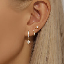 3 Piece Round & Star Drop Earring Set