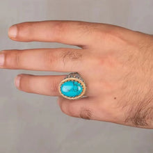 Vintage Turquoise Zircon Ring