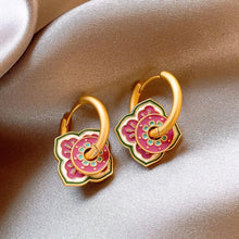 “Bohemian Bloom” Color Flower Drop Earrings