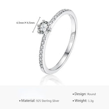 Classic Moissanite Sterling Silver Ring