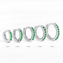Minimal Crystal Zirconia Huggie Hoop Earrings