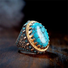 Vintage Turquoise Zircon Ring