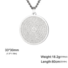 99 Names of Allah Pendant Necklace