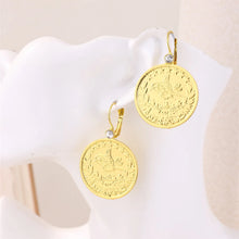 Islamic Coin Shaped Earrings