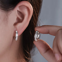 925 Sterling Silver Zircon Circle Earrings