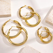 Aura Circle Hoop Earrings