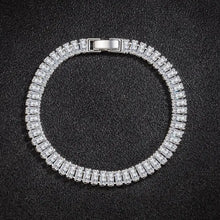 925 Sterling Silver Zircon Crystal Bracelet