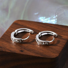 925 Sterling Silver Zircon Circle Earrings