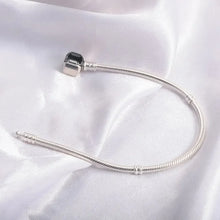 925 Sterling Silver Snake Chain Charm Bracelet
