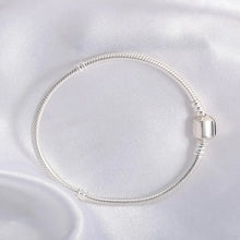 925 Sterling Silver Snake Chain Charm Bracelet