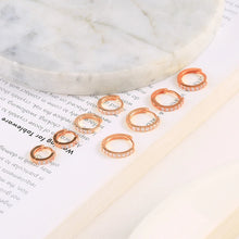 Minimal Crystal Zirconia Huggie Hoop Earrings