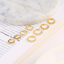Minimal Crystal Zirconia Huggie Hoop Earrings