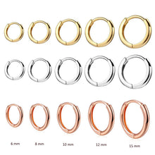 2-Pieces Minimal Stainless Steel Hoop Earrings