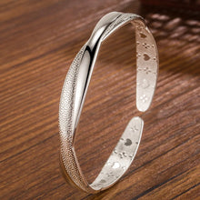 925 Sterling Silver Adjustable Bangle Bracelet