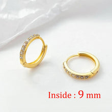 Minimal Crystal Zirconia Huggie Hoop Earrings