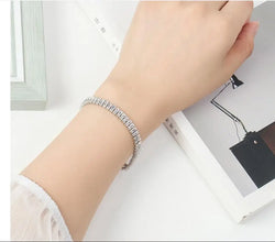 925 Sterling Silver Zircon Crystal Bracelet