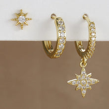 3 Piece Round & Star Drop Earring Set