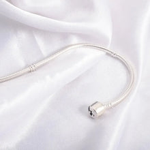 925 Sterling Silver Snake Chain Charm Bracelet